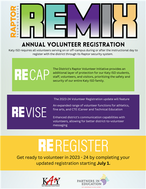 Raptor Annual Volunteer Registration